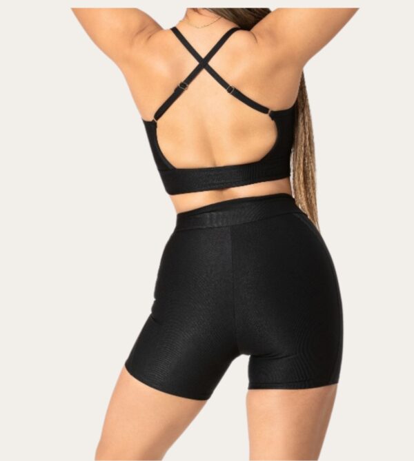 Women workout short and tank top with compression